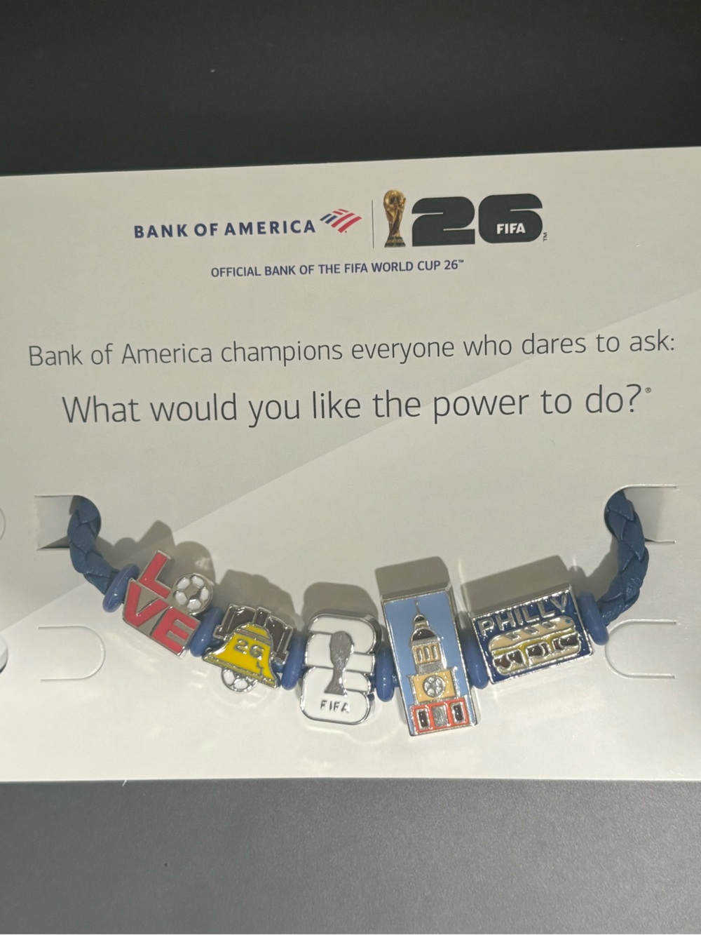FIFA 2026 Bank of America Charm Bracelet-Philadelphia Size Small